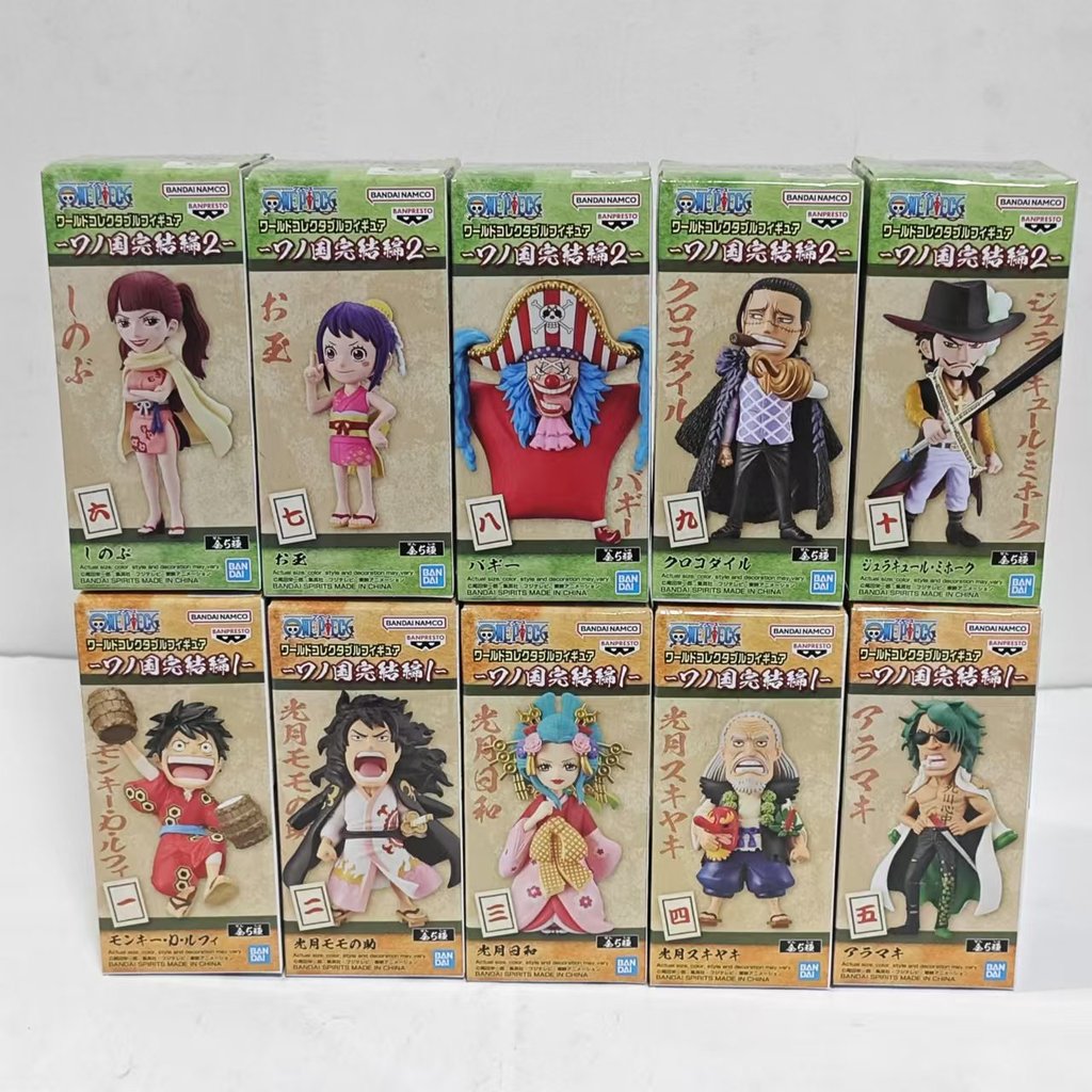 Original BANDAI One Piece Shinobu Kurozumi Tama Buggy Dracule Mihawk Sir Crocodile WCF Anime Action