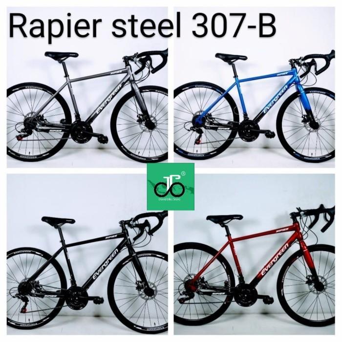 Sepeda Balap 700c Road bike Evergreen Rapier Steel 307 B (307B)