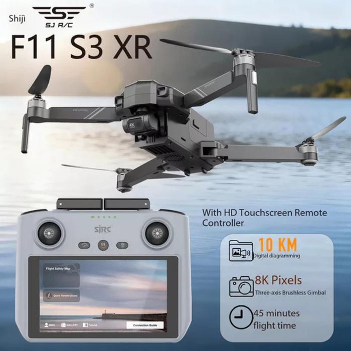 Promo Terlaris New  Drone Sjrc F11 S3 Xr Drone Professional 10Km 4K 3-Axis Gimbal Eis Hd Camera