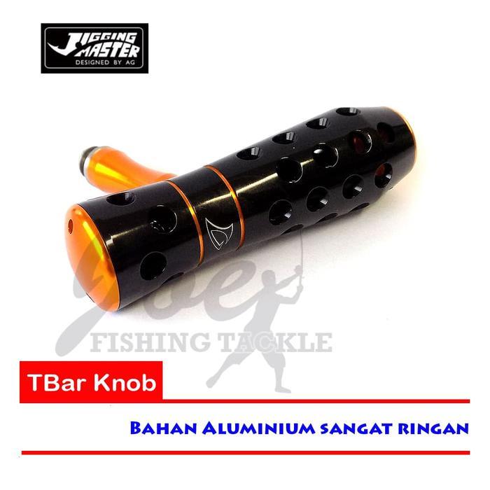TERLARISSSS Jigging Master T-Bar Knob Aluminium Black Gold - Reel Pancing Mancing