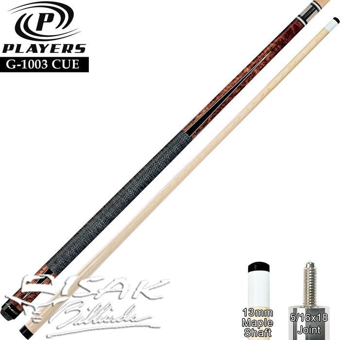 Players G-1003 Pool Cue - Maple Billiard Stick Stik Biliar Player Play