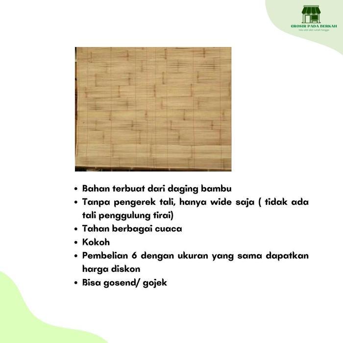 Tirai Bambu Kerai Bambu Wide Tirai Bambu 2x2 Meter