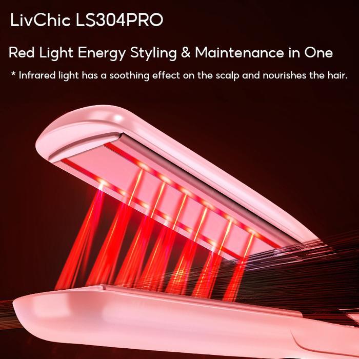Promo Livchic Ls304Pro Catokan Pelurus Rambut Pengeriting Rambut 3In1 Inframerah Straightener Curly