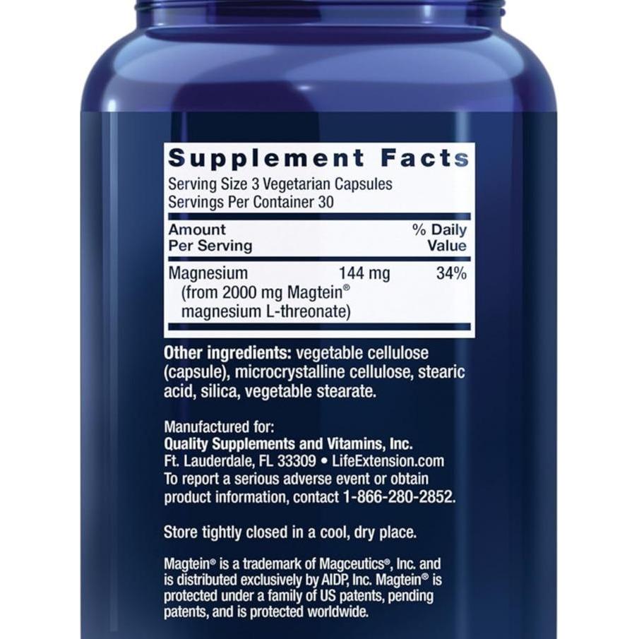Life Extension Neuro-Mag Magnesium L-Threonate, Magnesium L-threonate, Memory Health, Quick