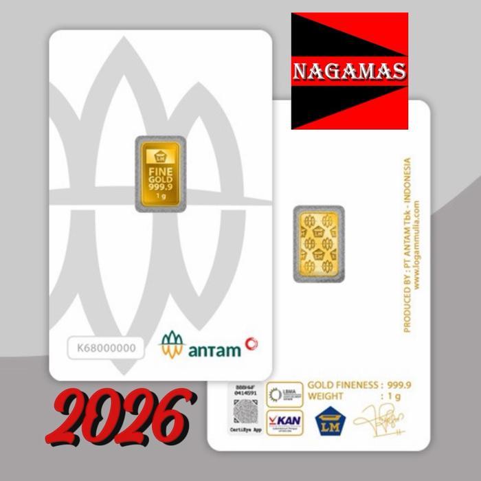 ANTAM LOGAM MULIA CERTIEYE 1 GRAM, LM ANTAM CERTIEYE, EMAS BATANGAN KEPINGAN 1 GRAM
