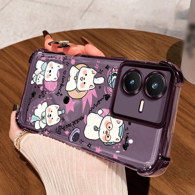 Casing Hp untuk VIVO Y22 Y22s Case Anjing Kacamata Kasing gaya Limited Cesing Airbag Kesing Silikon 
