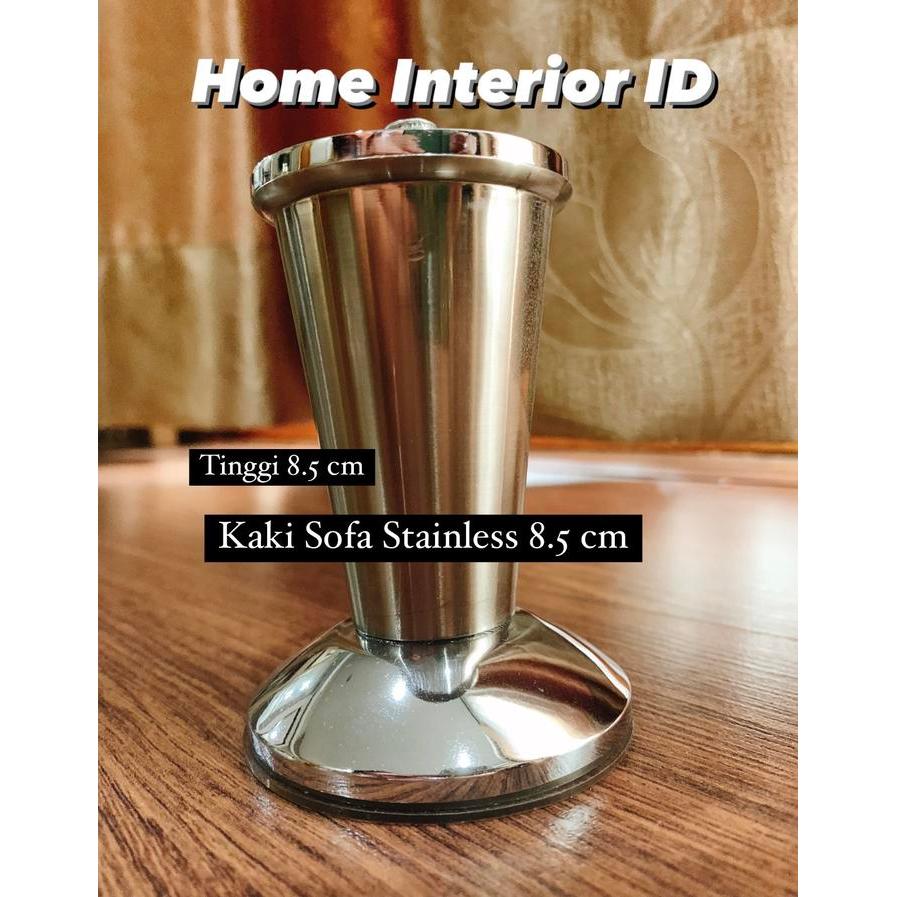 Kaki Kursi Sofa Stainless 10.5 Cm Alas Karet - Kaki Sofa Berkualitas