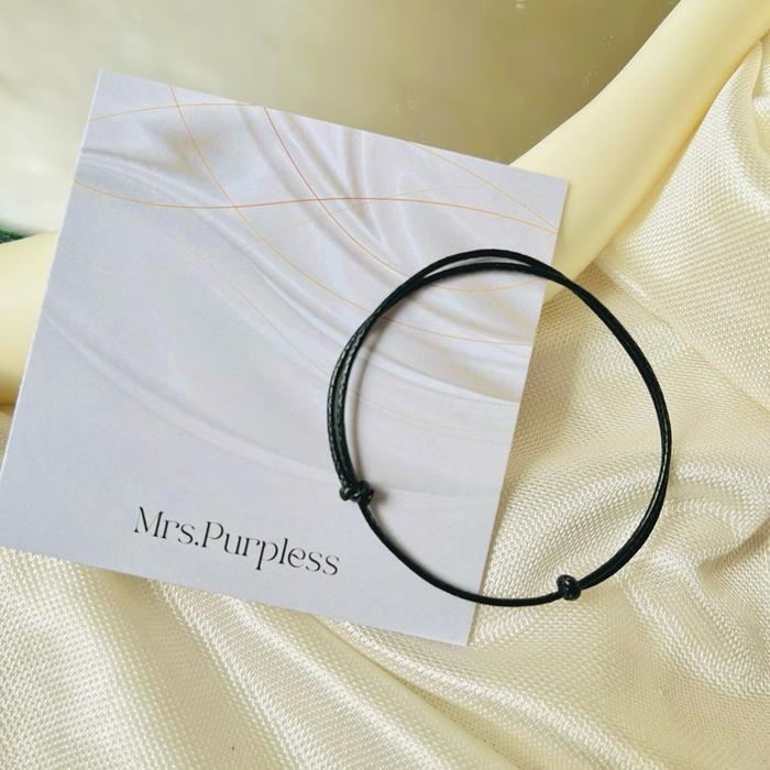 Gelang tali hitam Gelang tali aesthetic Gelang tali tipis