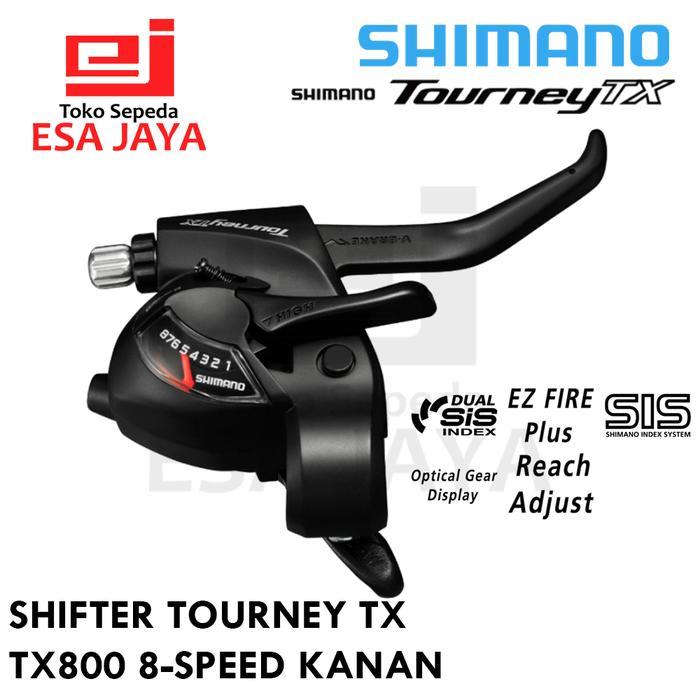 Shifter Shimano Tourney TX 800 8 Speed Handle Rem TX800 Kanan Original Best