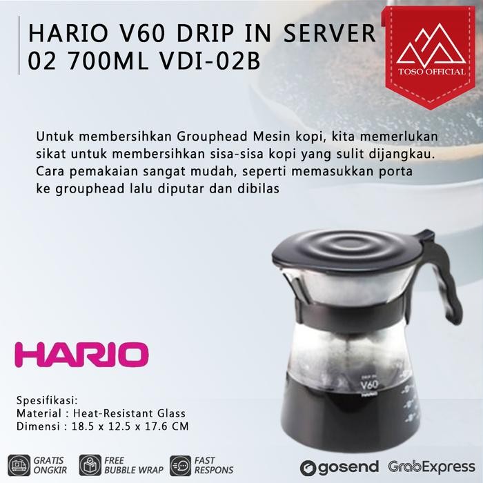 

HARIO V60 DRIP IN SERVER VDI-02B TEKO SARING KOPI COFFEE DRIPPER