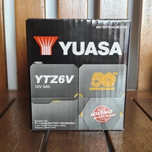 Daytona Indoparts - Yuasa Aki Motor Ytz6V Mf 12V 5Ah Kering Tidak Perlu Perawatan Cocok Untuk Honda