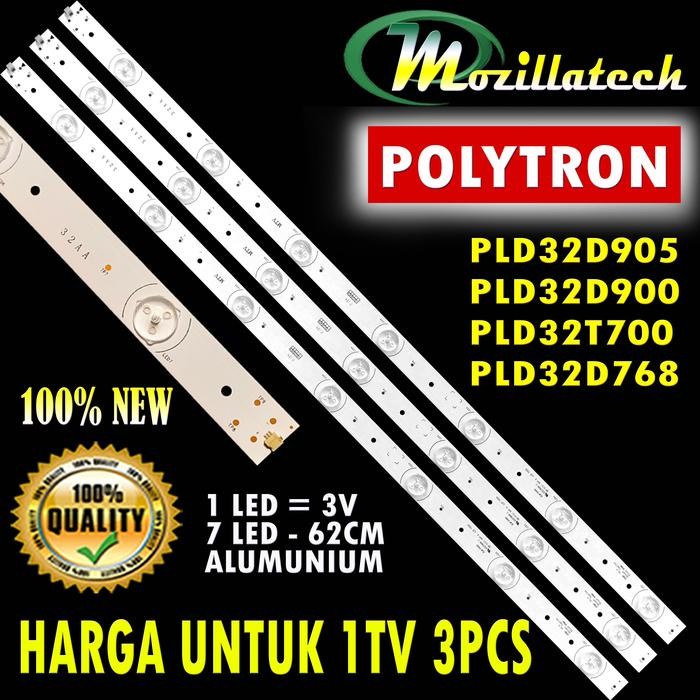 Polytron Lampu Backlight TV PLD32T700 PLD 32T700 100% Baru 7 LED 62cm Aluminium untuk TV Polytron 32