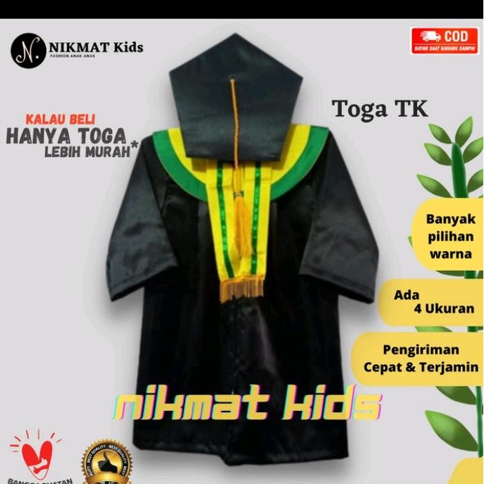 BAJU TOGA ANAK KOSTUM WISUDA TK PAUD