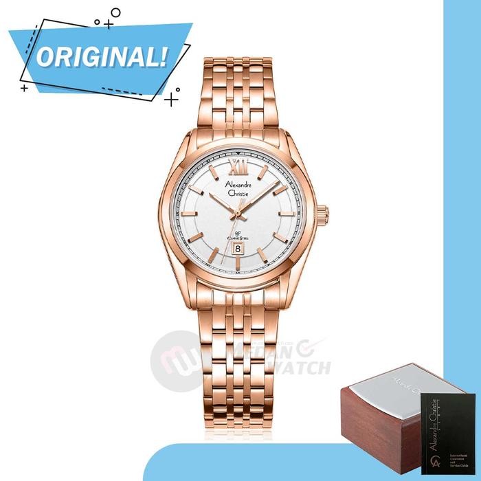Jam Tangan Wanita Analog Alexandre Christie 8690LD AC8690 AC 8690 LD 8690 LDBRGSL Original Garansi