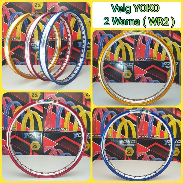 Velg Alumunium Twotone Ring 17 Yoko (Wr) Kilap