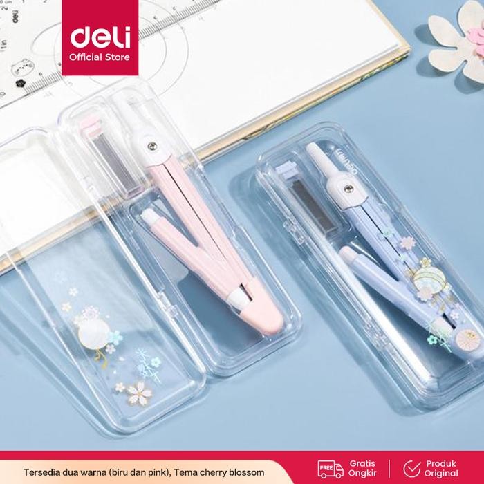 

Deli Set Alat Pengukur / School Compas Biru - Pink 72166 Transparan Penggaris