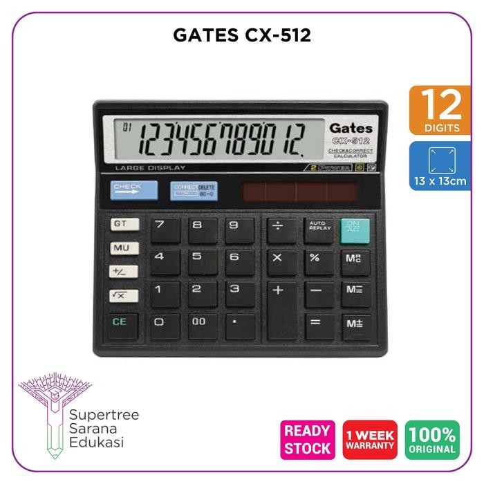 

Kalkulator Gates CX-512 12 Digit/Calculator 112 Step Check & Correct