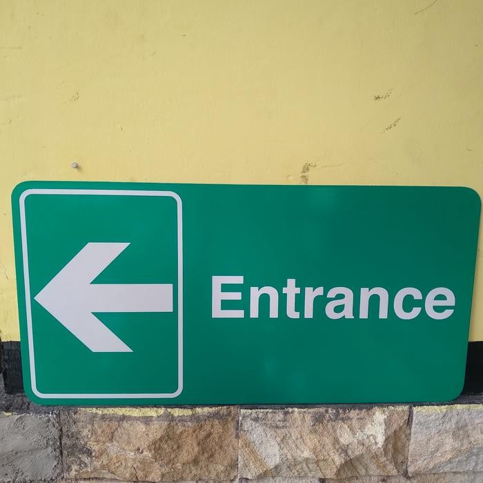

RAMBU SIGN ENTRANCE UKURAN 25X50CM BAHAN PLAT ALUMINIUM 2MM