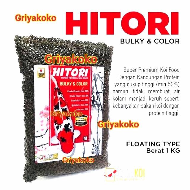Hitori Bulky&Color size M 1kg/pakan koi hitori Bulky and Color 1kg