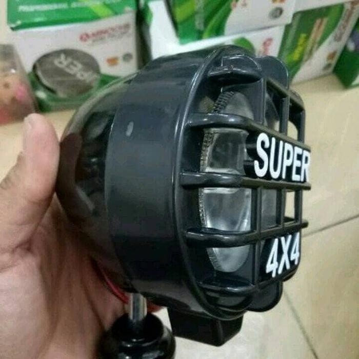 JEEP 4X4 Fog Lamp Lampu Sorot Kabut 3 inchi Hitam Plat Dope