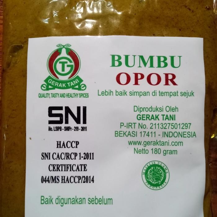 

Stok Baru Bumbu Opor pasta gerak tani ukuran 1kg
