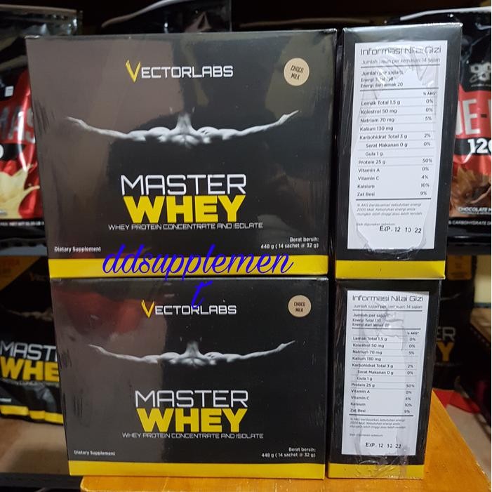 Vectorlabs masterwhey master whey 14 sachet pure whey protein isolate