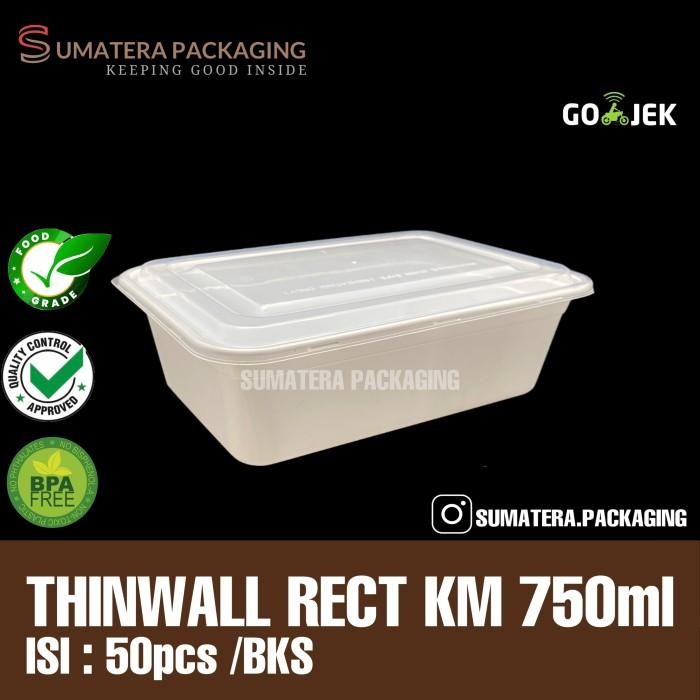 Terbaik Thinwall Rectangle Km 750Ml Putih Susu 750 Easypack Medan Grosir 100% Ori