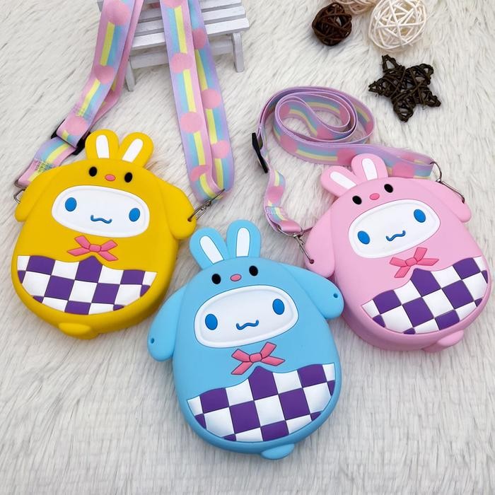 

Tas jelly rubber anak laki laki perempuan unisex lucu selempang model Catur animal