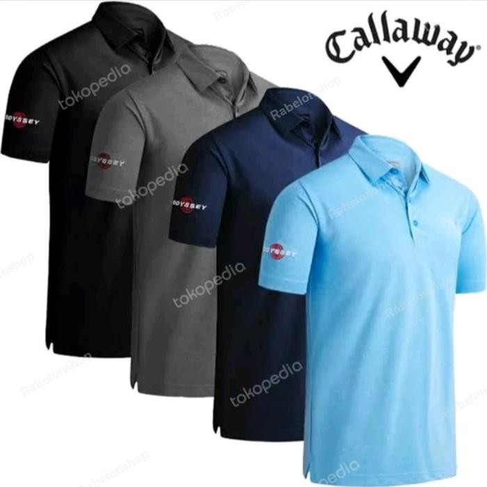 Kaos Kerah Kaos Polo Golf Callaway Odyssey Polo Shirt Pria-Wanita