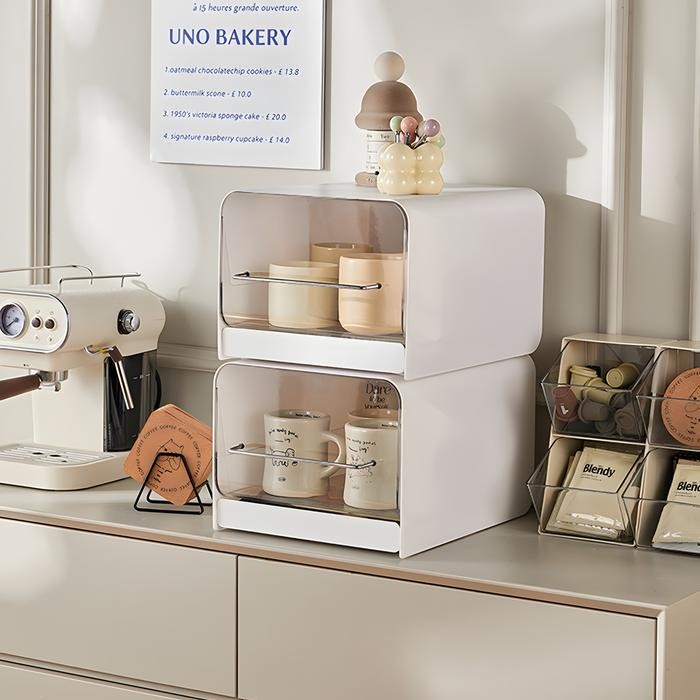 Inaso Laci Meja Akrilik Penyimpanan Aksesoris Alat Tulis Alat Dapur Rak Piring Laci Susun Tingkat