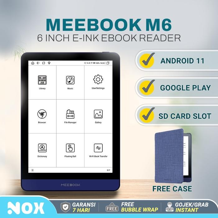 Pilihan- 6"Inch Meebook M6 E-Ink Reader Android 11 Kindle Boox Likebook Kobo