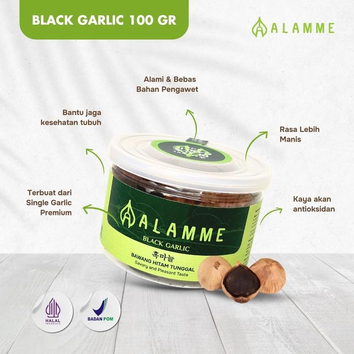 

Pilihan- Bawang Hitam Tunggal Premium Quality Alamme 100 Gram Black Garlic Spices Herbal Rempah