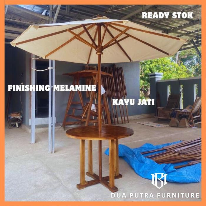 SIAPKIRIM Meja tenda payung cafe, meja payung , tenda payung pantai dan hotel READY STOCK