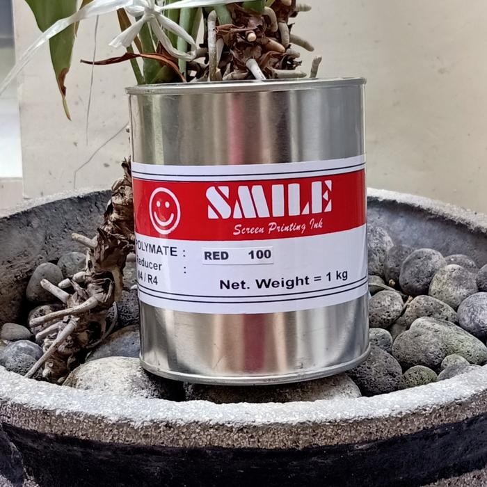 

OJ [Red 100] Tinta/Cat Sablon Plastik SMILE POLYMATE 1 kg