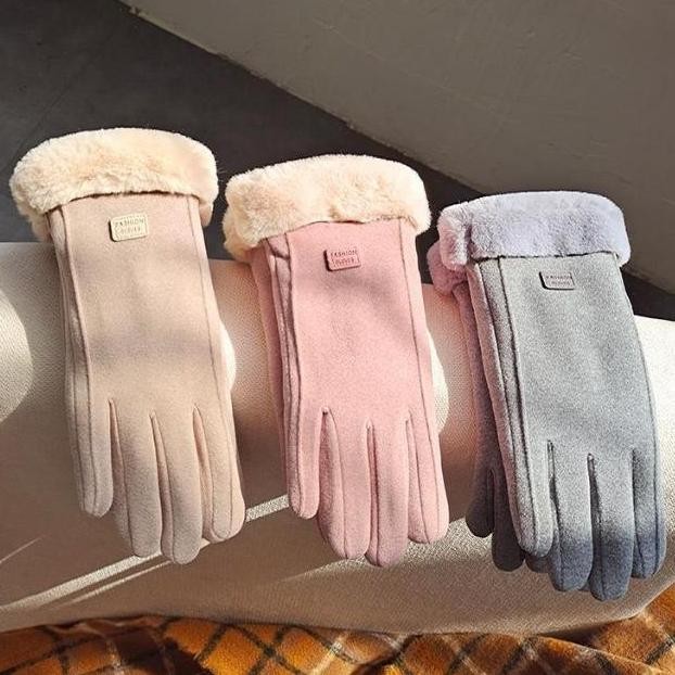ORIGINAL [ Happy Girl ] Glove Musim Dingin Wanita Import Korean Style s Menawan Fitting Activity