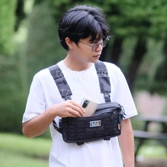 Tas Dada Pria Tactical ARMY Waist Bag TNI POLRI 88 RAIDER