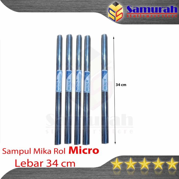 

New Sampul Plastik Mika Rol Micro Lebar 34 Cm / Sampul Buku Paket Ukuran Besar 340 mm / Roll -