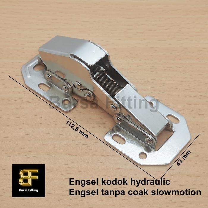Engsel Kodok Slow Motion / Engsel Hidrolik Tanpa Bobok Soft Close