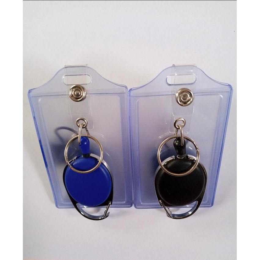 

New ID Card Holder Karet 2 Sisi Yoyo Pinggang Berbentuk Oval