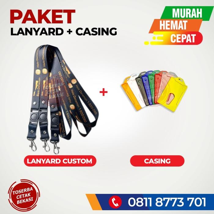 

New PAKET CETAK TALI LANYARD CUSTOM + CASE ID CARD HOLDER