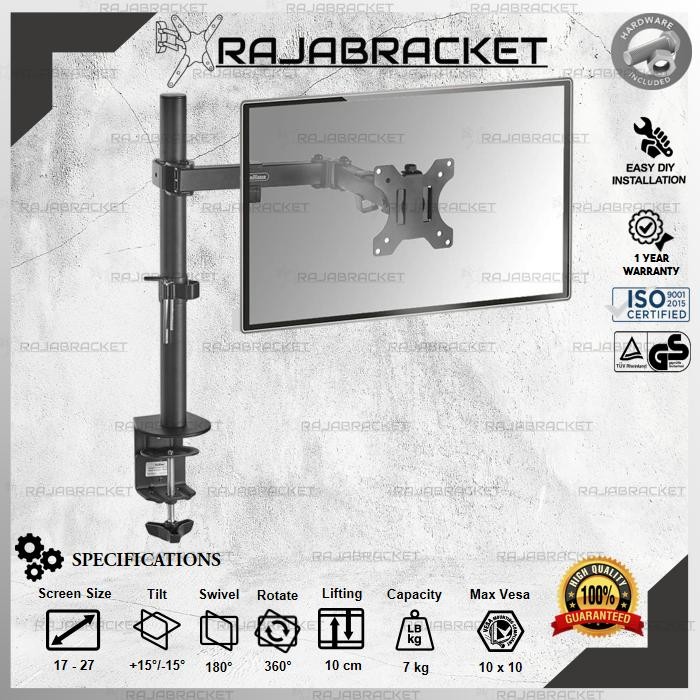 Bracket Monitor 27 24 22 19 17 14 inch, Universal Single Stand Monitor Arm Stand