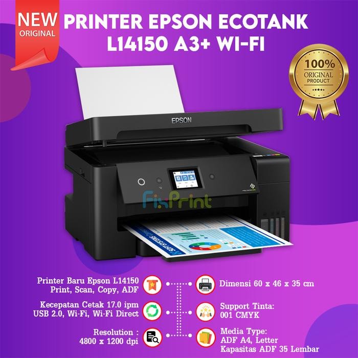 Pilihan- Printer Epson Ink Tank Ecotank L14150 A3+ Wifi Print Scan Copy Duplex