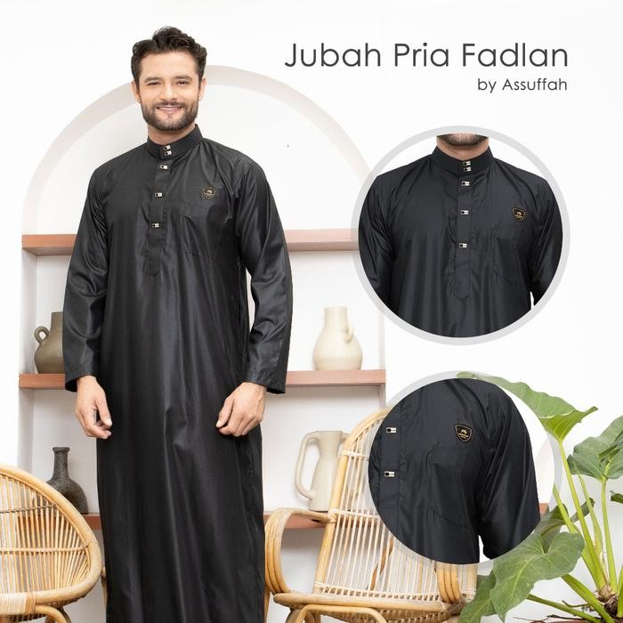 Pilihan- Gamis Pria Dewasa Jubah Motif Harmain Fadlan Series Original Assuffah