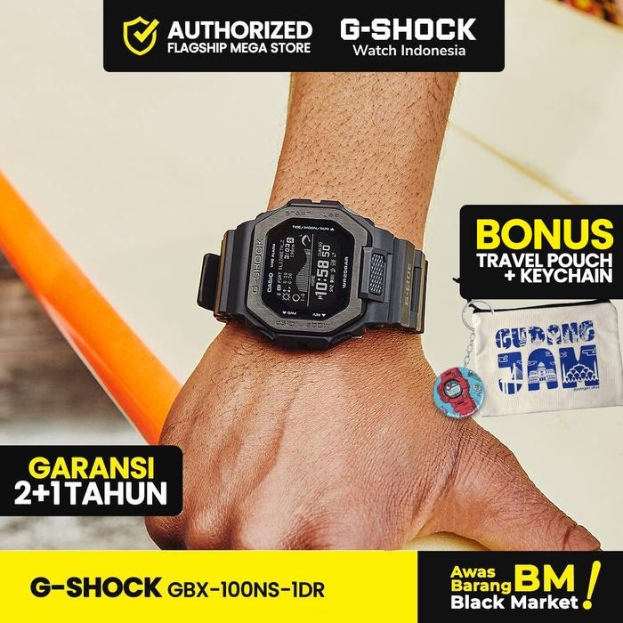 G-Shock Gshock Gbx-100Ns-1Dr Gbx-100Ns Gbx-100 Gbx100Ns Gbx 100Ns Watches Pria Kaca Glasses
