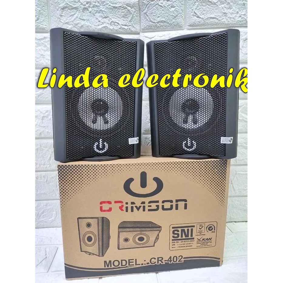Speaker Pasif 4 in 2 Way Monitor Crimson CR-402 CR402 CR 402 ORIGINAL