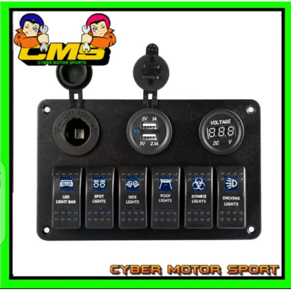 Jual Termurah Saklar Mobil Universal.12V 24V Paket Saklar Lampu . Saklar Fo