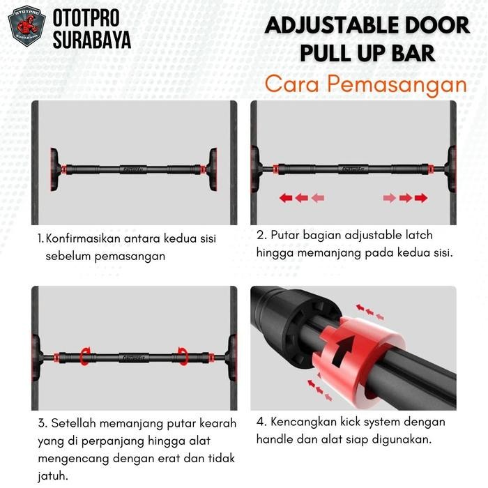 Adjustable Door Pull Up Bar BODYMASTER Pull up Pintu Gym Fitness