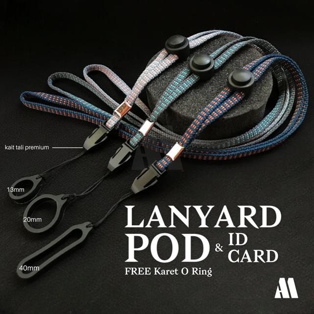 New LANYARD PODS VAPE / TALI GANTUNGAN ID CARD HOLDER / KALUNG NAMETAG POD