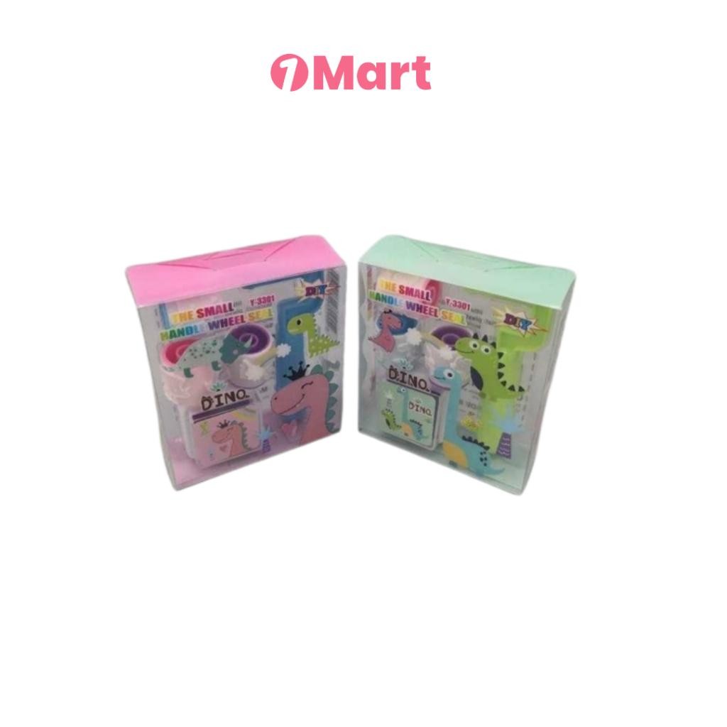 1MART Set Stempel Roller Anak Motif Dinosaurus
