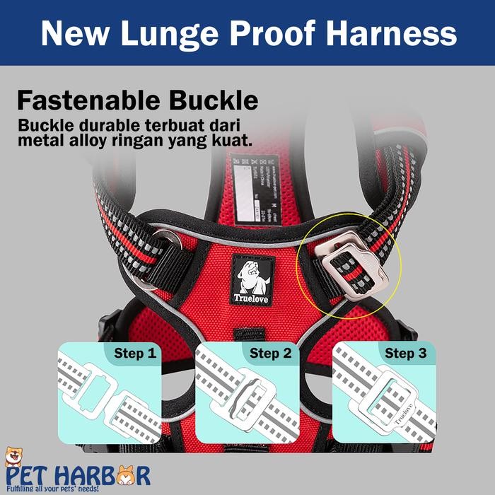TRUELOVE NO-PULL DOG HARNESS HARNESS ANJING ROMPI ANJING REFLECTIVE HARNESS HARNESS ANJING BESAR